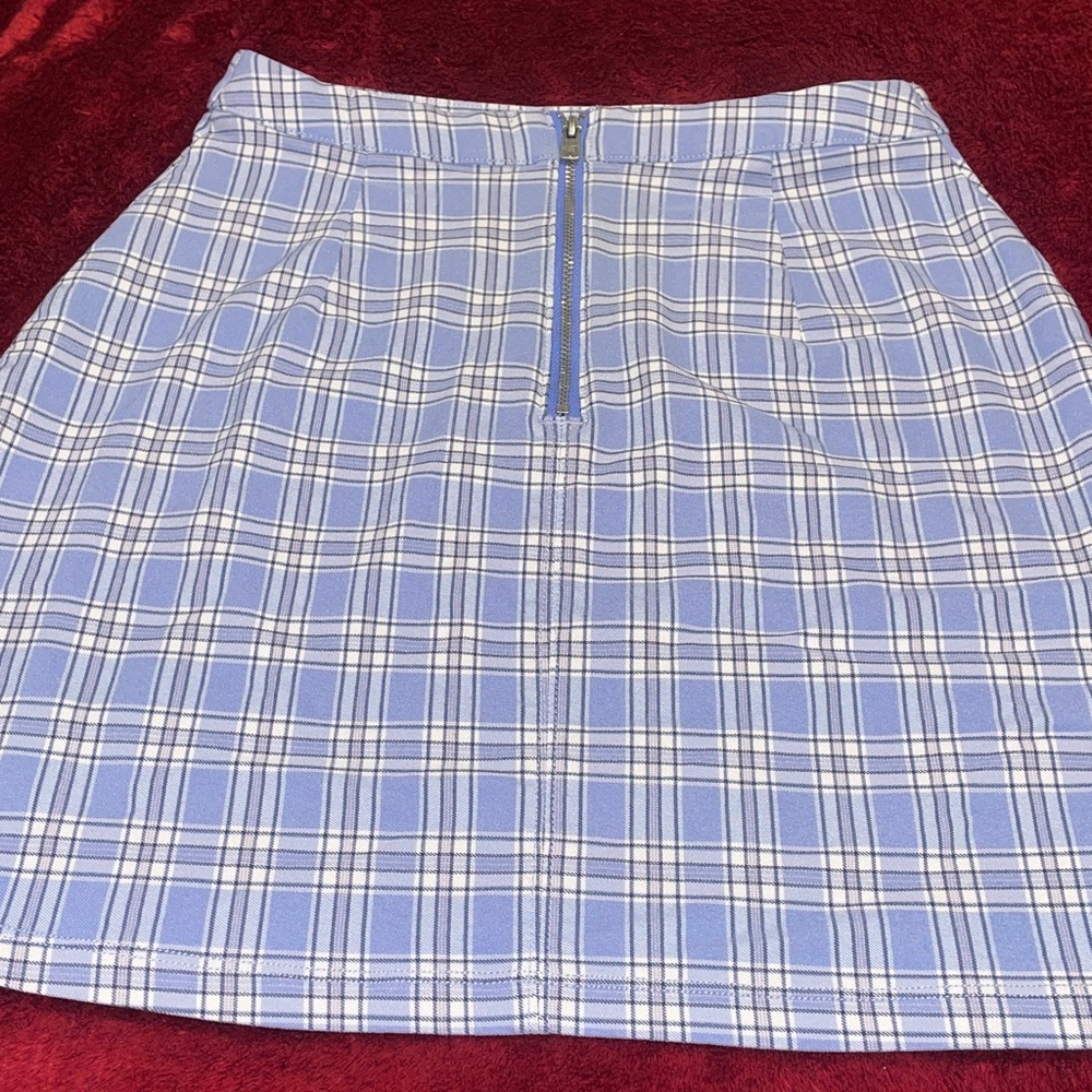 Hollister Light Blue Plaid Skirt - Picture 3 of 5